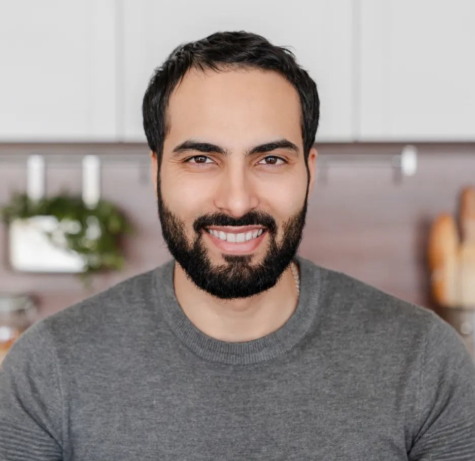close up portrait of mature young middle eastern a utc