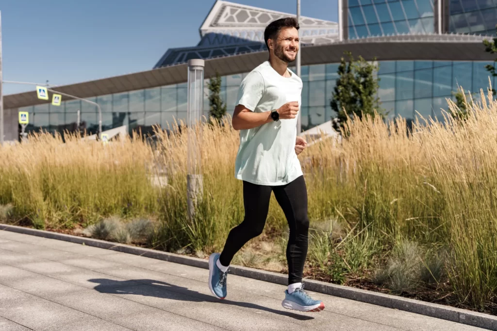 man daily fitness exercises a healthy person and utc